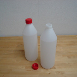 Mat gennemsigtigt plast flaske, 1 l.