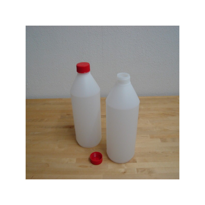 Regelmæssigt Specialist slack Plast flaske med rød skruelåg, 1 liter