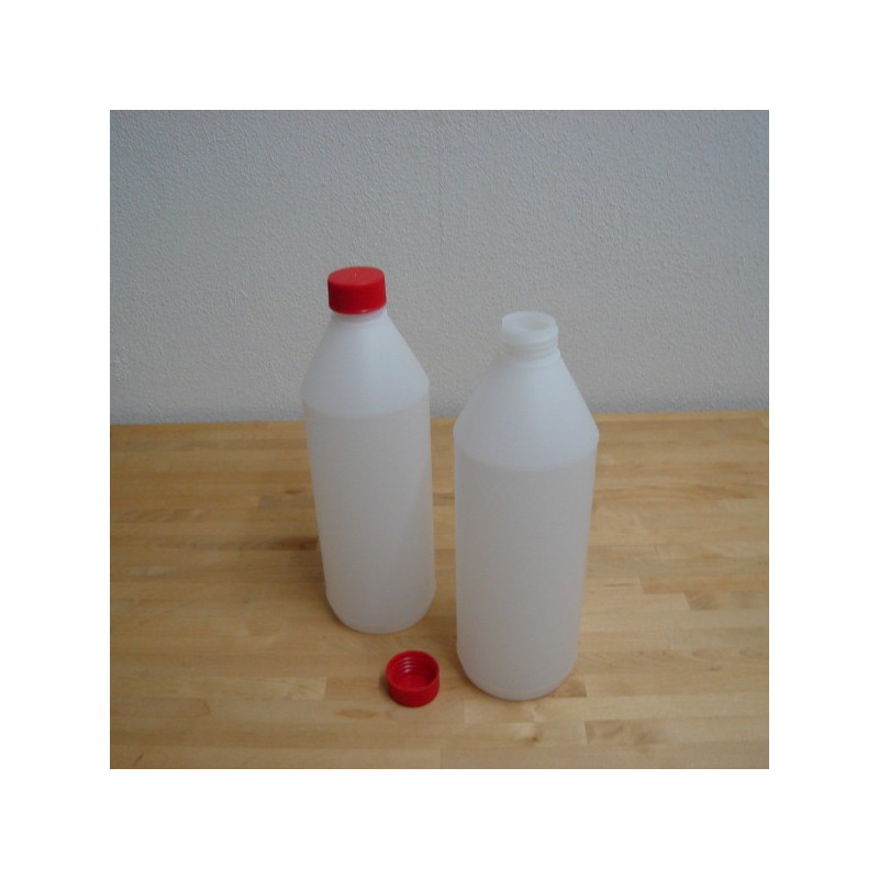 Mat gennemsigtigt plast flaske, 1 l.