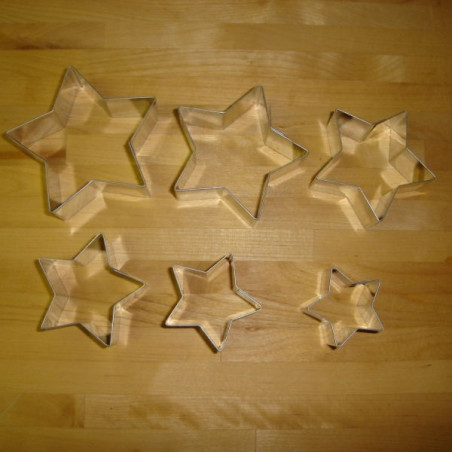 Stjerne udstikkerforme 6 stk.