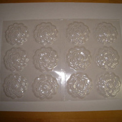 Chokoladeform i tynd plast - blomst.