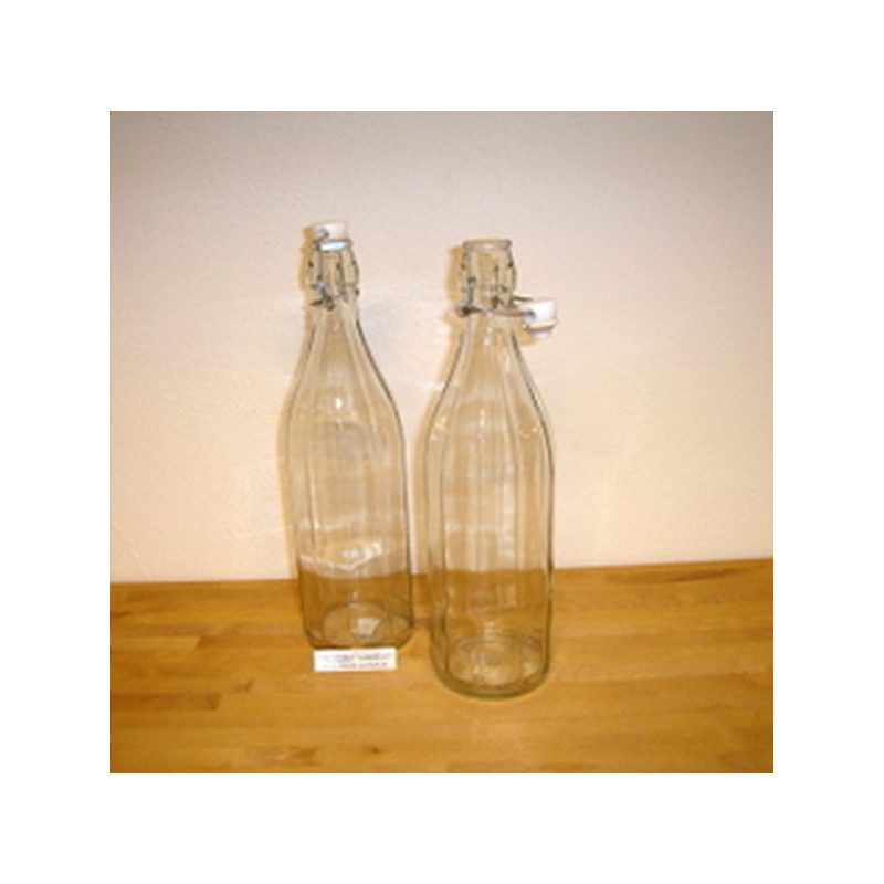 1 liters patent flaske, glas