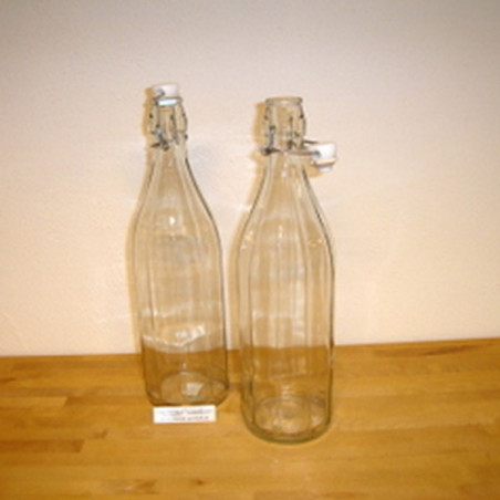 1 liters patent flaske, glas