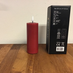 LED bloklys 12,5 cm - rød