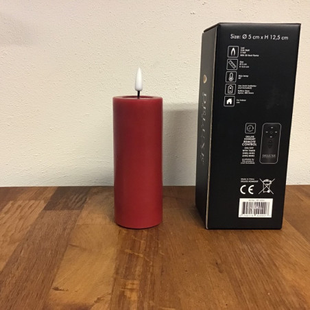 LED bloklys 12,5 cm - rød
