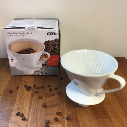 Kaffetragt i pocelæn