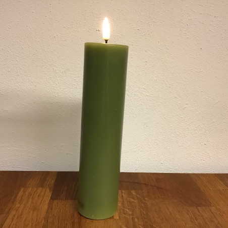 LED lys 20 cm Ø 5 cm oliven grøn