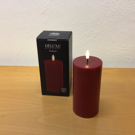 LED Bloklys Rød Ø 7,5 cm - 15 cm