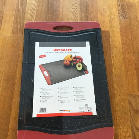 Skærebræt , stor ,  i plast med saftrille