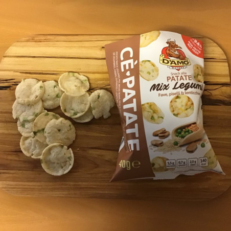 Kartoffelchips med bælgfrugter