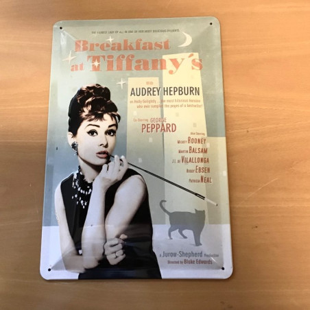 Metalskilt "Breakfast at Tiffany's