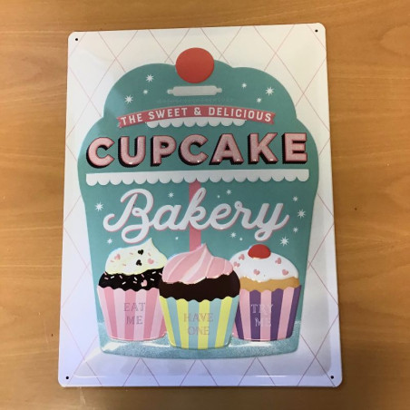 Cupcake - metal skilt