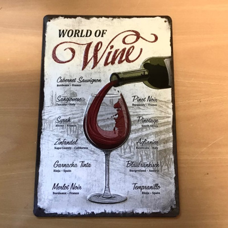 Metalskilt - World of Wine