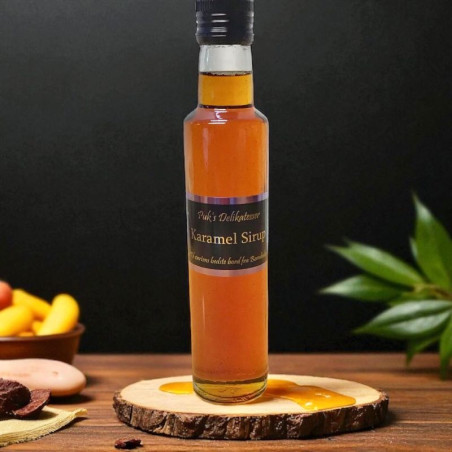 Karamel sirup fra Puk`s Delikatesser