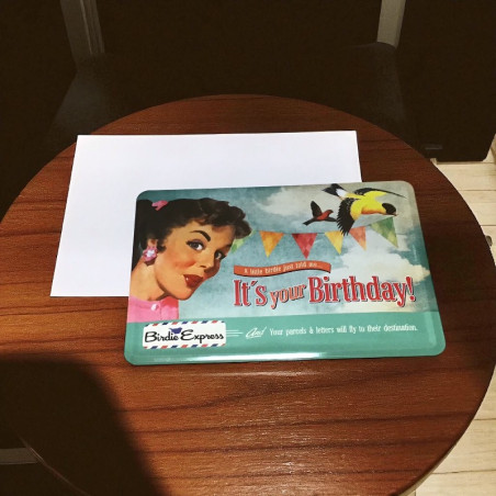 Fødselsdagskort af metal