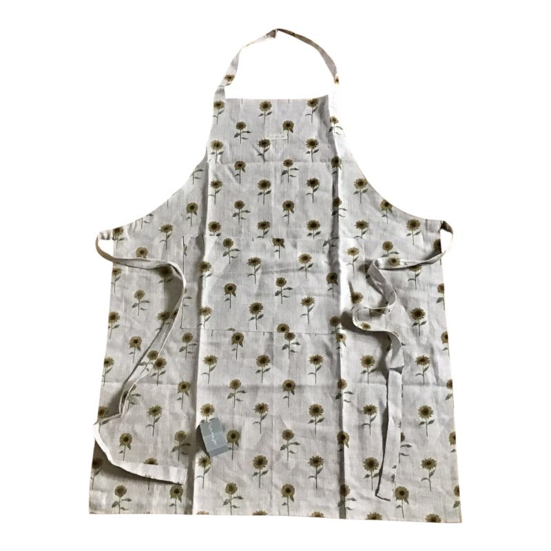 Fint forklæde med solsikker fra Sophie Allport. Forklæde i 100% hør.