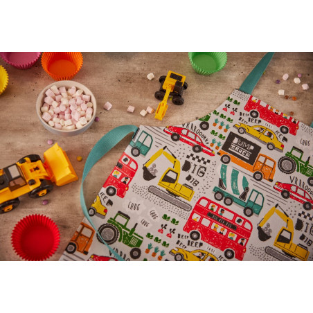 Børneforklæde med biler, Ulster Weavers