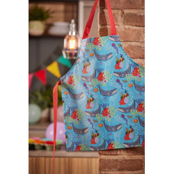 Forklæde til børn med hvaler - Ulster Weavers. Forklæde til at tørre af.