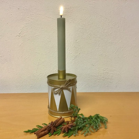 Lysestage, tromme -  guldfarve