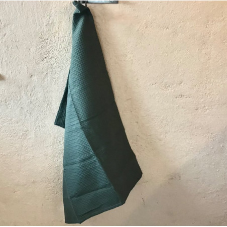 Vaffelvævet viskestykke, mørkegrøn - Madleys