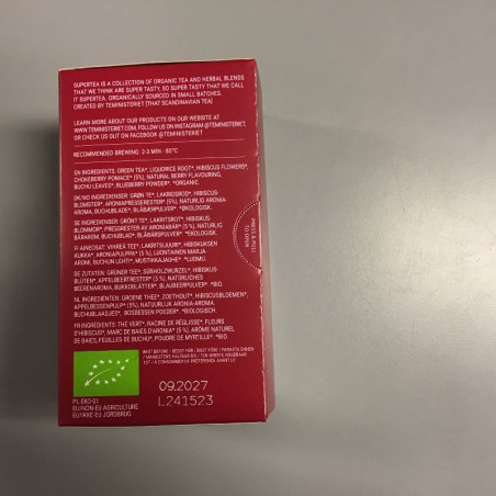 20 tebreve i æske - økologisk grøn te fra Teministeriet.