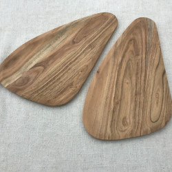 Ovalt serveringsfad i træ 37 x 21 cm