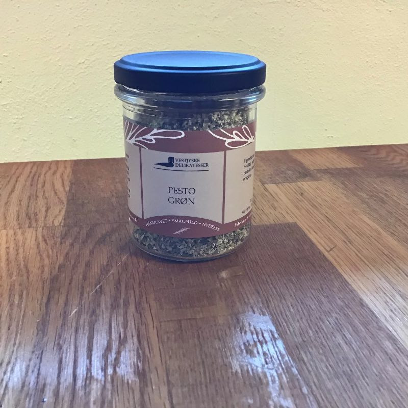 Grøn pesto - tør blanding. Lav lige det du skal bruge.