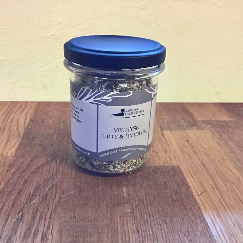 Krydderiblanding - urter og hvidløg. Vestjyske delikatesser.