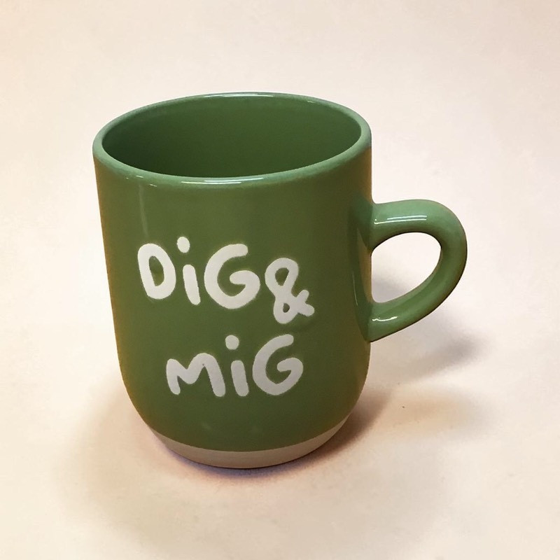 Stentøjs Krus med tekst : Dig & Mig