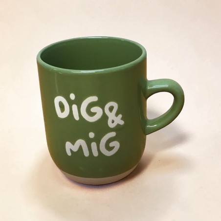 Stentøjs Krus med tekst : Dig & Mig