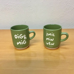 Stentøjs Krus med tekst : Dig & Mig
