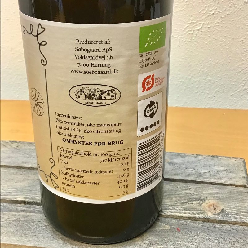 Mangosirup, Økologisk