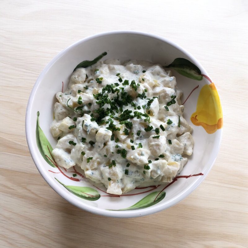 kartoffelsalat, hjemmelavet